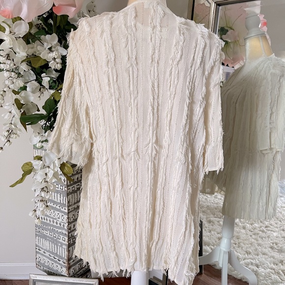 Escada Fringe Cardigan and Tank Top Set - Picture 2 of 10